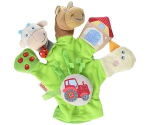 HABA 304933 Farm Soft Finger Puppets with Farm Motifs and Tractor for Weight Loss, Baby Toy from 18 Months