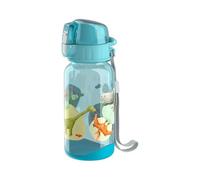 HABA 305152 - Cantimplora infantil, 400 ml, con diseño de dinosaurios, con gran abertura y tapa de cierre, a prueba de fugas, de plástico libre de bisfenol A, apta para el lavavajillas