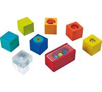 HABA 305273 Discovery Blocks Colours Galore- 8 Wooden Blocks, Ages 12 Months and up (Made in Germany)