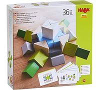 HABA 305461 - Juego de Composición 3D Mosaico de Cubos Nordic, Juego de construcción de Madera. Más 3 años