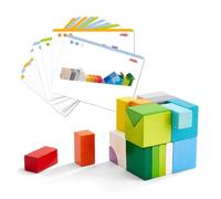 HABA 305463 - Juego de Composición 3D Mix de Cubos, Juego de construcción de Madera. Más 3 años