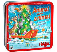 HABA 305528 - Animal sobre Animal - el Juego navideño de apilar, a Partir de 4 años