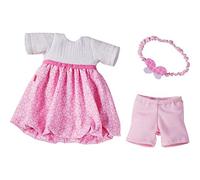 HABA 305555-Juego ensueño, Juego de Vestido, Diadema y Pantalones, Accesorios para muñecas 32 cm, Juguetes a Partir de 18 Meses, sólido, Color Rosa, Talla única (305555)