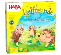 HABA Juego de dados 305587 – 2-4 jugadores, desde 3 años, con figuras de erizos y hojas para pegar