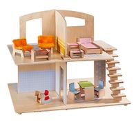 HABA 305638 Little Friends - City Villa Dollhouse- Quick and Easy Slide Together Assembly, no Tools Required-for Ages 3 and Up