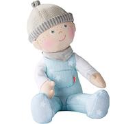HABA 305753 305753-Kuschelpuppe Pit, Puppe AB 0 Jahren Doll, Blue