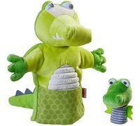 HABA 305754 - Marioneta de Mano de cocodrilo con bebé, a Partir de 1,5 años, Multicolor