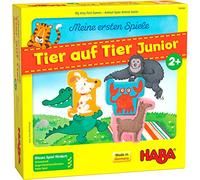 HABA 306068 - Mis Primeros Juegos - Animal sobre Animal Junior, Juego para niños a Partir de 2 años, Fabricado en Alemania, Multicolor