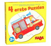 HABA Puzles - 4 primeros Vehículos de inserción - A partir de 2 años - Color carbón (306182)