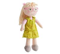 HABA 306529 Leonore - Muñeca de Tela con Gafas extraíbles para niños a Partir de 18 Meses para Jugar y abrazar de Materiales Blandos - Tamaño: 30 cm