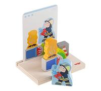 HABA 306706 - Juguete apilable de Bomberos, Juego de enchufar y apilar a Partir de 2 años, Fabricado en Alemania
