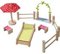 HABA 306717 Little Friends - Muebles para casa de muñecas de jardín, Accesorios para muñecas flexionadas a Partir de 3 años, pequeño