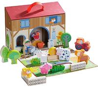 HABA 306940 - Universo de Juego de Construcción de Animales - Figuras - Caja Transportable - A Partir de 18 Meses - 306940