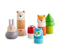 HABA 306960 - Juego para apilar Amigos del Bosque (Juguete de Madera, para niños, bebé, 18 Meses)
