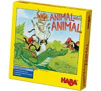 HABA 3409 Animal sobre Animal, Juego Infantil de Mesa de Habilidad y apilamiento. Más 4 años