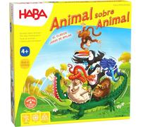 HABA 3409 Animal sobre Animal, Juego Infantil de Mesa de Habilidad y apilamiento. Más 4 años