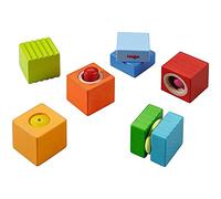 HABA 7628 - discoverer stones sound fun, robust wooden toy and educational game from 1 year, 6 colourful building blocks with different acoustic effects