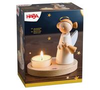 Haba Ángel con Vela de té, decoración de Madera de Haya, Elegante ángel de la Guarda para Adviento y Ambiente Festivo, 2012297001