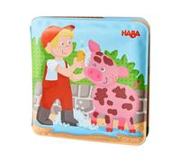 HABA Animal Wash Day - Magic Bath Book - Wipe with Warm Water and the """"Muddy"""" Pages Come Clean