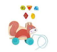 HABA Ardilla Tirar Juguete de Madera Bebé-1 año-306938, 306938, Colorido