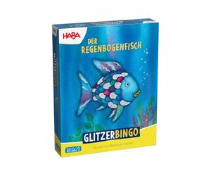 Haba Bingo con Purpurina El pez arcoíris - Colorido Juego de colección para niños a Partir de 3 años, 2 - 4 Jugadores - con fichas de Colores y Escamas de Purpurina - 2013959001