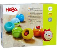 HABA Bloques de construcción de Oruga - Bolas de Madera Arco Iris con Efectos ópticos y acústicos - Fabricado en Alemania - para niños a Partir de 1 año - Promueve la motricidad Fina - 2010924001