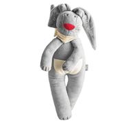 HABA Conejo Chupete para bebé - Noches tranquilas Gracias al Soporte para Chupete, 37 cm, Color Gris, Muy Suave para acurrucarse, Gran Regalo para Nacimiento, a Partir de 0 Meses, 1031269003