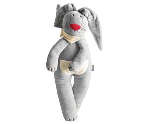 HABA Conejo Chupete para bebé - Noches tranquilas Gracias al Soporte para Chupete, 37 cm, Color Gris, Muy Suave para acurrucarse, Gran Regalo para Nacimiento, a Partir de 0 Meses, 1031269003