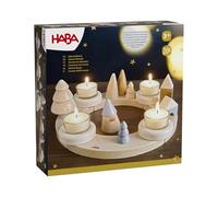 Haba Corona de Adviento - Decoración navideña de Madera de Haya para Adviento y Ambiente Festivo, diseño y combinable a voluntad - 2012292001