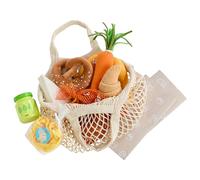 Haba Creative Play 2012304001 - Cesta de la Compra de Juguetes de Madera y Tela - Accesorios para Tienda y Cocina de Juegos para niños a Partir de 3 años