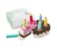 Haba Creative Play 2012306001 - Pastel de cumpleaños en Caja de cartón para niños a Partir de 3 años, con para Cortar, Incluye Pala de Madera y 5 Velas