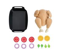 HABA Creative Play 2012309001 - Pollo asado de tela para desmontar, accesorios para cocina infantil y tienda