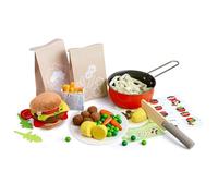 Haba Creative Play - Fresh Box - Juguete de Madera y Tela con Tarjetas de Recetas para cocinar - Accesorios para Cocina de Juguete y Tienda - a Partir de 3 años - 2012310001