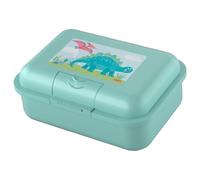 HABA Fiambrera Dino (turquesa) con compartimento separador, resistente para niños, apta para lavavajillas, ideal para escuela, guardería y viajes - 2012442005