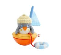 Haba Figura de pingüino de Stehauffigur - Muñeca con Efecto de Timbre y Anillo de natación y Bandera, promueve la motricidad - 2011900001