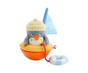 Haba Figura de pingüino de Stehauffigur - Muñeca con Efecto de Timbre y Anillo de natación y Bandera, promueve la motricidad - 2011900001