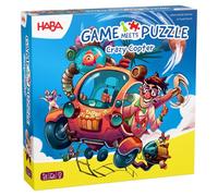 Haba Game Meets 2012215001 - Puzzle 2 en 1 con 2 Niveles de dificultad, a Partir de 5 años, Juego de Estrategia para niños