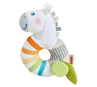 Haba Greifling Zebra - Juguete de Peluche para bebés con sonajero y Tela Extra Suave - Fomenta los sentidos y la motricidad para niños a Partir de 6 Meses - 2012339001