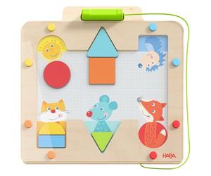 Haba Juego magnético de Formas - Juguete magnético con bolígrafo magnético y Motivos geométricos - Promueve la motricidad y el Aprendizaje de Colores a Partir de 3 años - 2012362001