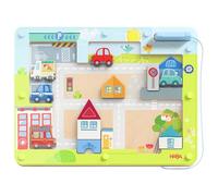 Haba Juego magnético de Madera de Ciudad - Juguete Educativo Interactivo a Partir de 3 años - promueve los Primeros Pasos en el tráfico por Carretera con Elementos giratorios - 2012357001