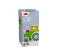 Haba Juguete de Madera para Descubrir Tractor, con Efecto chirrido, para Promover la motricidad Fina y la coordinación Ojo-Mano, a Partir de 12 Meses, Juguete de Madera