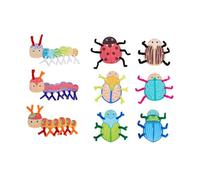 HABA Kit de manualidades de primer hilo - 9 escarabajos y orugas a partir | Figuras de cartón precortadas con patas de alambre de colores, completas, no necesitan accesorios