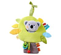 HABA Koala - Juguete colgante para bebés, cochecito y asiento de coche, centro de actividades interactivo de felpa con sonajero, arrugas, etiquetas para bebés y mordedor para bebés de 0 a 12 meses