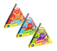 Haba Learning Star - Juego de 3 Juegos educativos para Escuela Primaria: matemáticas, alemán y Experto - Montessori - Aprendizaje a Partir de 6 años