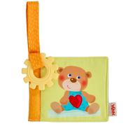 Haba Libro de Buggy First Words - Libro de Tela con mordedor y Correa de, para niños a Partir de 6 moates, Lavable a 30 °C, Libro de bebé con chirrido y crujido - 2012330001