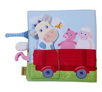 HABA Libro Ocupado para bebés de 6 a 12 Meses, Libro de Tela de Granja con marioneta de Dedo para bebés, Regalo de Juguete Suave para Baby Shower, Libro sensorial para niños pequeños de 6 a 12 Meses