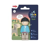 Haba Mi Primer Mundo de Bloques de construcción Amigos Jinete Alex - Juguete de Madera a Partir de 1 año - Figura de Madera móvil con Caballo - 2013851001