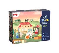 Haba Mi Primer Mundo de Bloques de construcción Nuestra Gran Granja - Kit de iniciación de Bloques de construcción a Partir de 18 Meses con 2 Figuras y vehículo - Construcción y Juego de rol