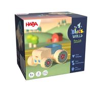 Haba Mi Primer Mundo de Bloques de construcción: Tractor Toni - Juguete de Madera a Partir de 2 años con Bloques de construcción y remolques - Fomenta la motricidad Fina y la Creatividad - 2014487001