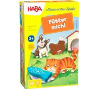 HABA Mis Primeros Juegos - Juego de asignación de Alimentos a Partir de 2 años para 1 - 5 Jugadores con 5 Figuras de Madera sobre el Tema de Las Mascotas, duración del Juego 5 min, transmite la